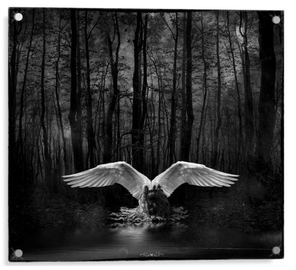 Fallen Angel Acrylic by Debra Kelday