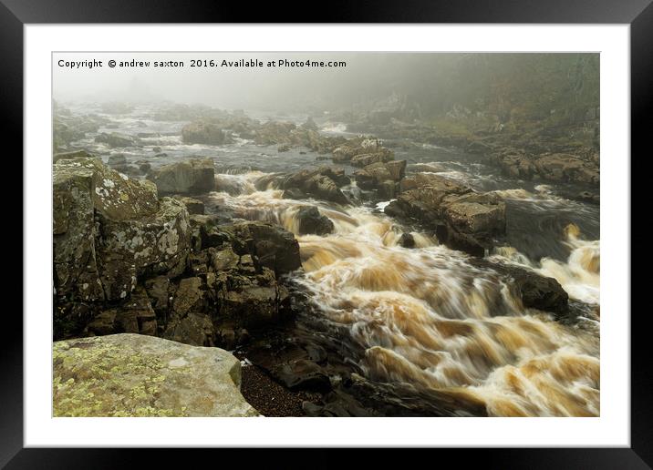TEESDALE WATERS Framed Mounted Print by andrew saxton