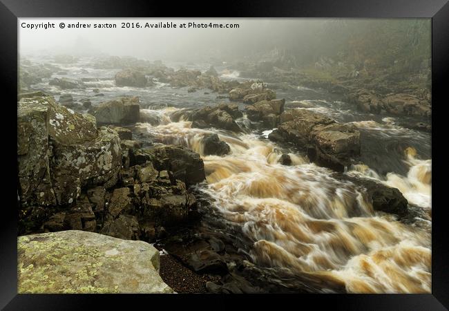 TEESDALE WATERS Framed Print by andrew saxton