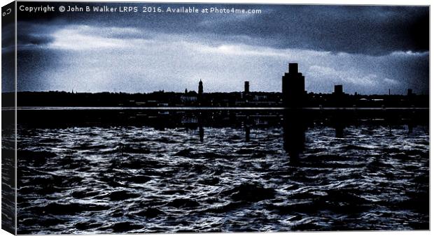 Rough Waters on the River Mersey Canvas Print by John B Walker LRPS