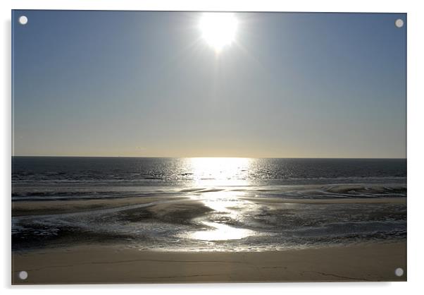 Blackpool Beach Acrylic by Anth Short