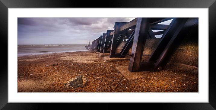 Landguard Point Pier Framed Mounted Print by Mike Higginson