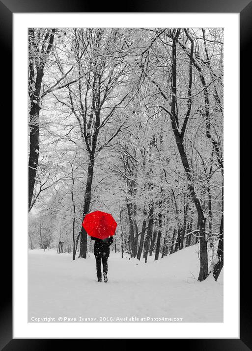 Walking in the snow Framed Mounted Print by Pavel Ivanov