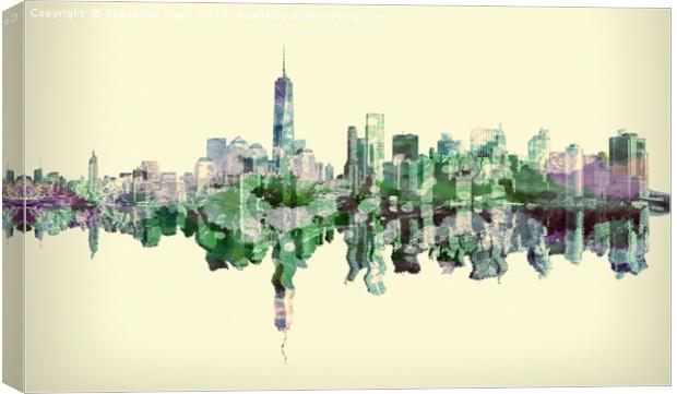 Manhattan skyline Canvas Print by Sebastien Coell