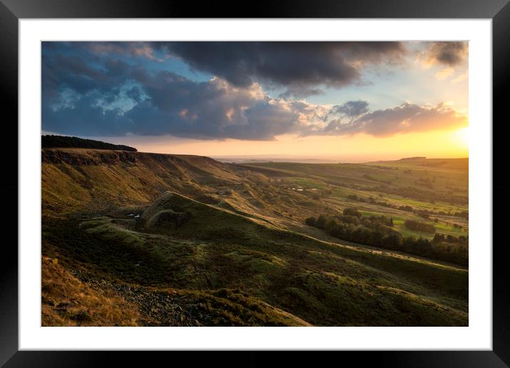 Sunset at Coombes edge Framed Mounted Print by Andrew Kearton