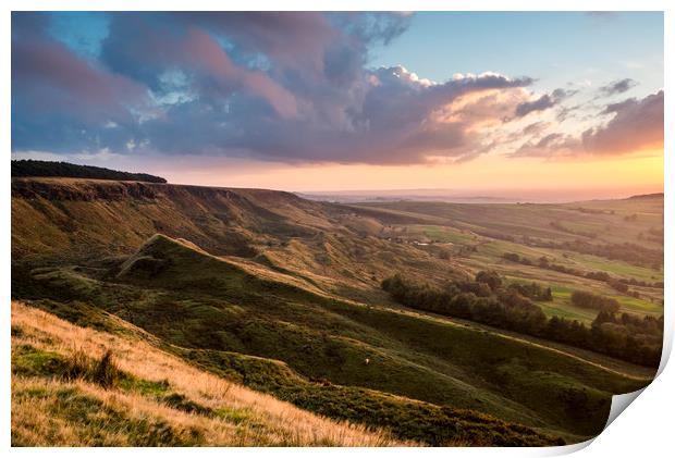 Charlesworth sunset Print by Andrew Kearton