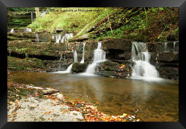 WATERFALLS EVERT WERE Framed Print by andrew saxton