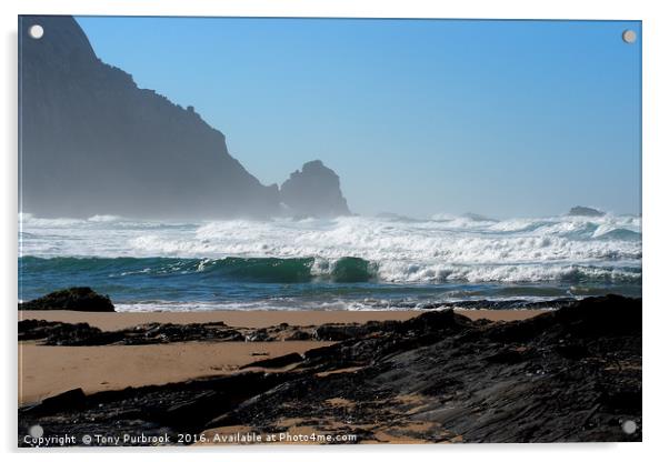 Castelejo Beach Acrylic by Tony Purbrook