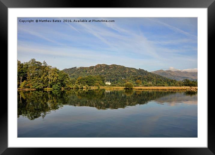 Windermere reflections Framed Mounted Print by Matthew Bates