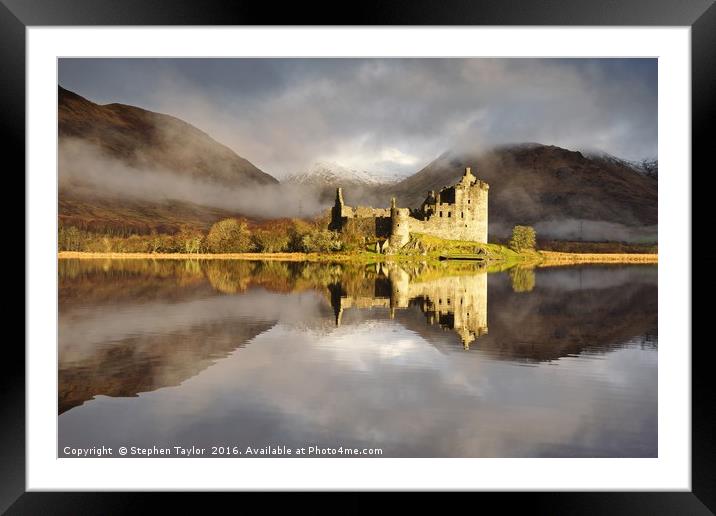 A new day begins at Kilchurn Framed Mounted Print by Stephen Taylor