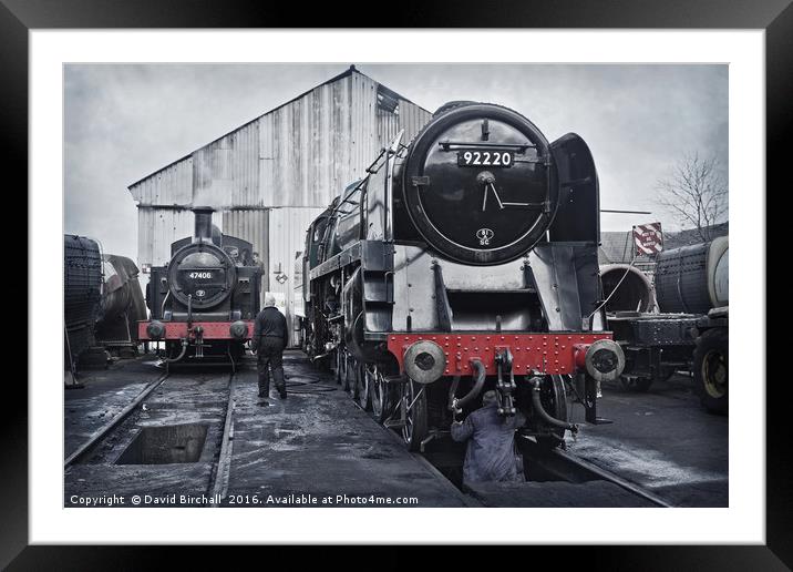 The Steam Locomotive Depot Framed Mounted Print by David Birchall