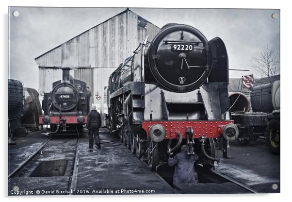 The Steam Locomotive Depot Acrylic by David Birchall