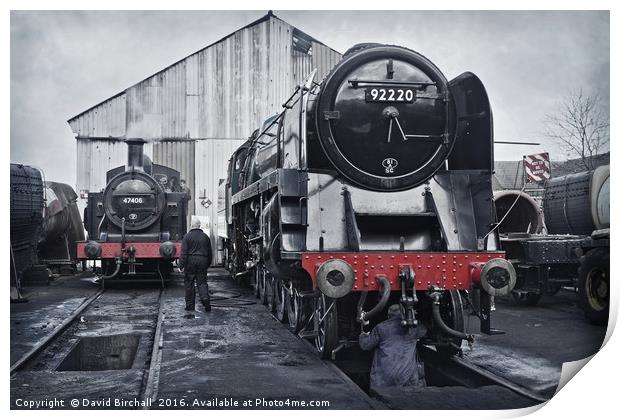 The Steam Locomotive Depot Print by David Birchall