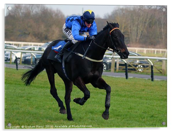 Final Furlong Frenzy Acrylic by Graham Parry