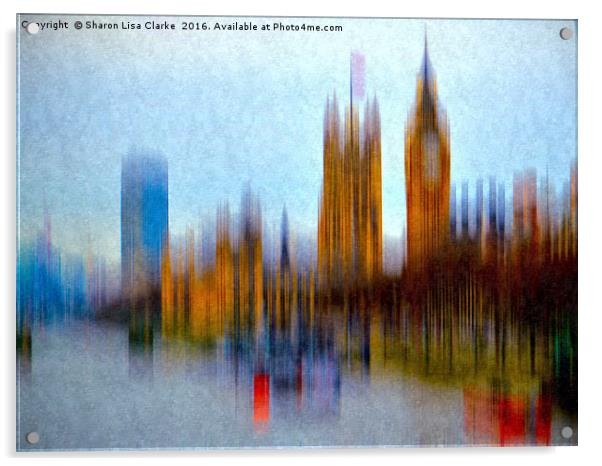 London in textured motion Acrylic by Sharon Lisa Clarke