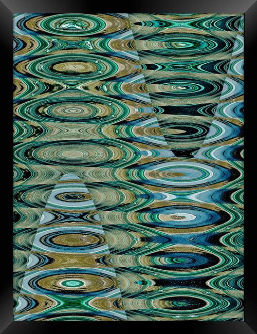 abstract waves and rockpools Framed Print by Heather Newton
