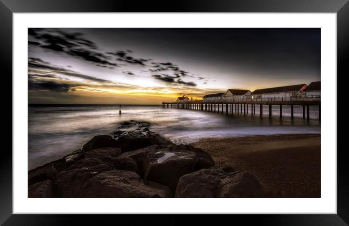 Sunrise over Southwold pier 2 Framed Mounted Print by Gary Pearson