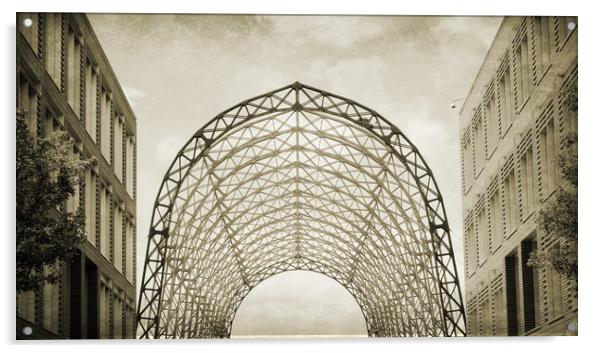 airship hangar - Farnborough Acrylic by Heather Newton