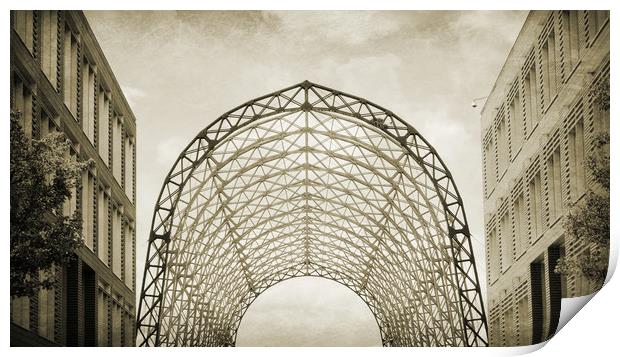 airship hangar - Farnborough Print by Heather Newton
