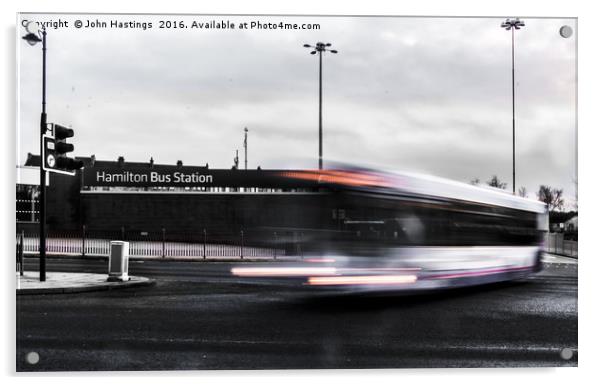 Hamilton Bus Station Acrylic by John Hastings
