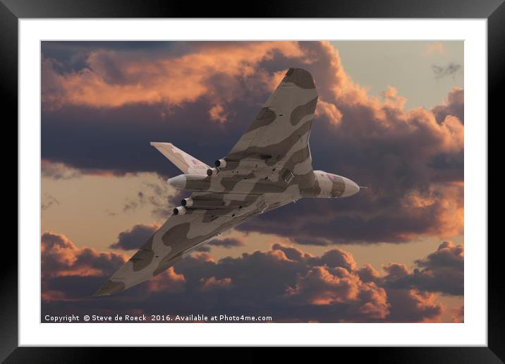 Avro Vulcan Flyby Framed Mounted Print by Steve de Roeck