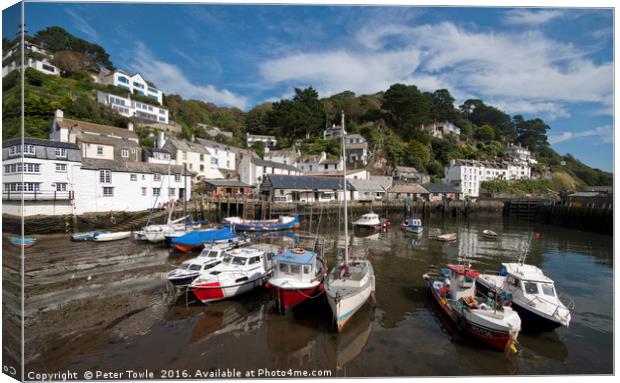 Polperro Cornwall Canvas Print by Peter Towle