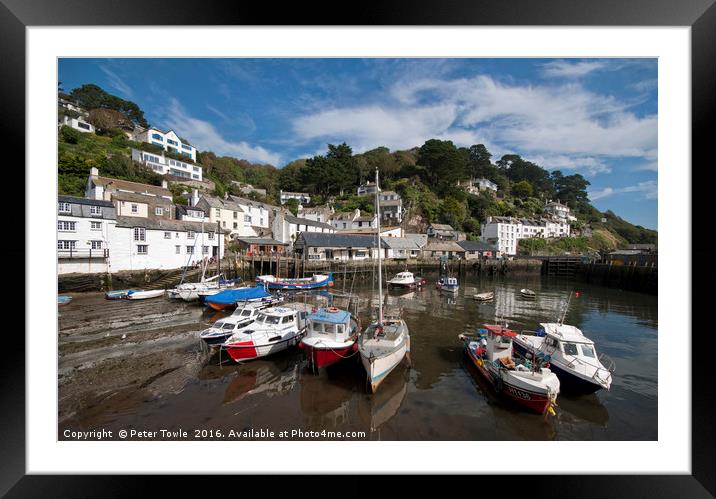 Polperro Cornwall Framed Mounted Print by Peter Towle