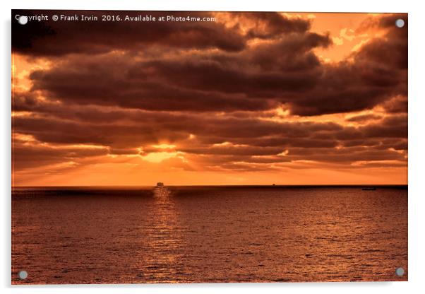 Atlantic Ocean sunrise. Acrylic by Frank Irwin