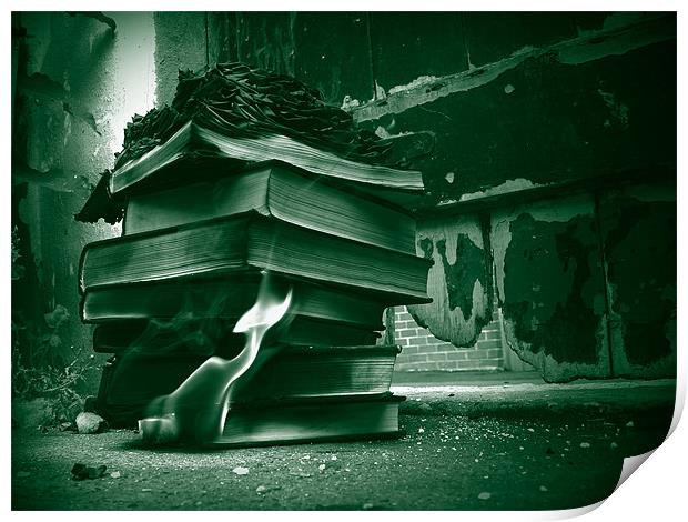 Destruction of Books Print by Anth Short