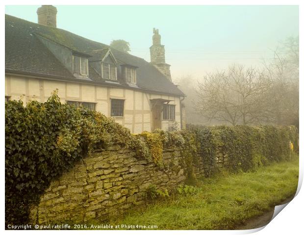 traditional english house Print by paul ratcliffe