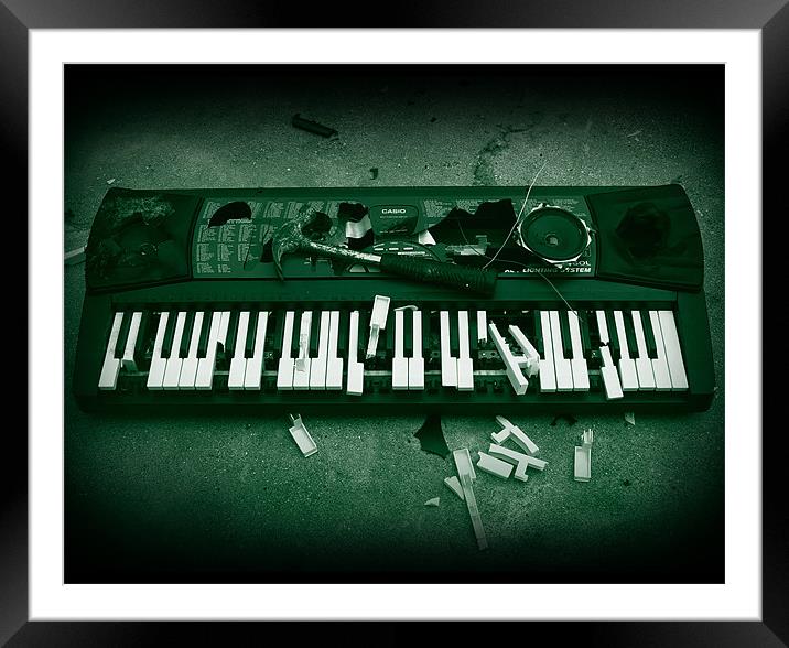 Destruction of Music Framed Mounted Print by Anth Short