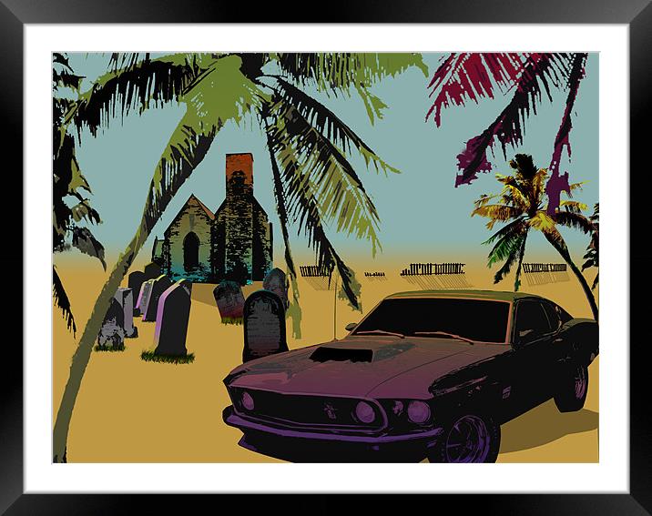 Muscle Car Framed Mounted Print by Anth Short