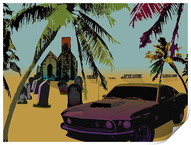 Muscle Car Print by Anth Short