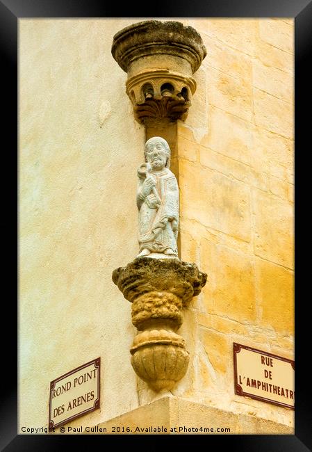 Medieval Statue with key. Framed Print by Paul Cullen