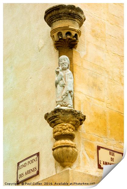 Medieval Statue with key. Print by Paul Cullen