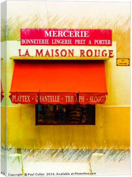 La Maison Rouge 2 Canvas Print by Paul Cullen