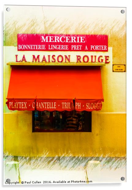 La Maison Rouge 2 Acrylic by Paul Cullen