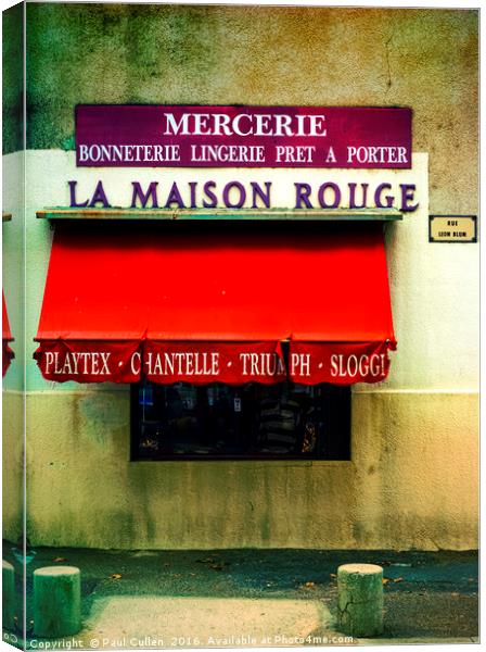 La Maison Rouge. Canvas Print by Paul Cullen