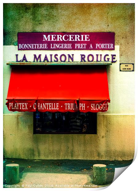 La Maison Rouge. Print by Paul Cullen