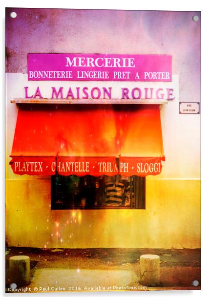 La Maison Rouge Fantasy Acrylic by Paul Cullen