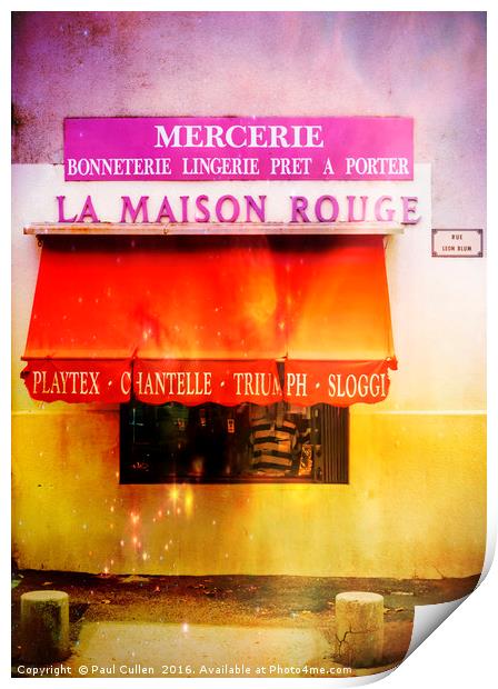 La Maison Rouge Fantasy Print by Paul Cullen