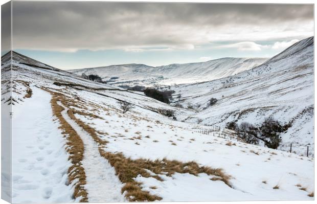 Winter in the Vale of Edale Canvas Print by Andrew Kearton