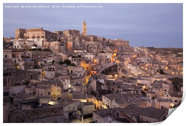 view over Matera,  Print by Julie Woodhouse