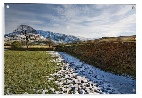 Cumbria winter Acrylic by Eddie John
