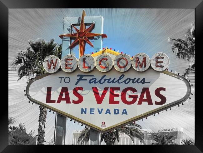           Welcome To Las Vegas Framed Print by Andy Smith
