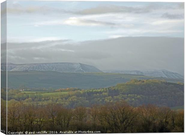 Brecon Beacons Canvas Print by paul ratcliffe