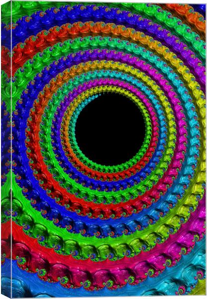 Rainbow Spiral Canvas Print by Steve Purnell