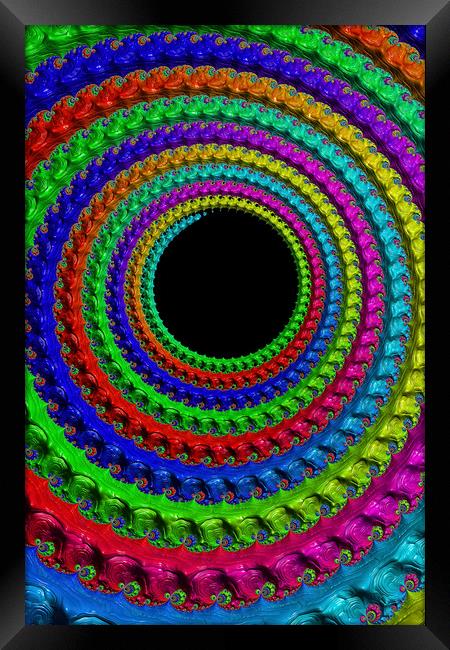 Rainbow Spiral Framed Print by Steve Purnell