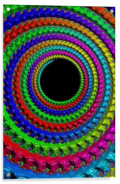 Rainbow Spiral Acrylic by Steve Purnell