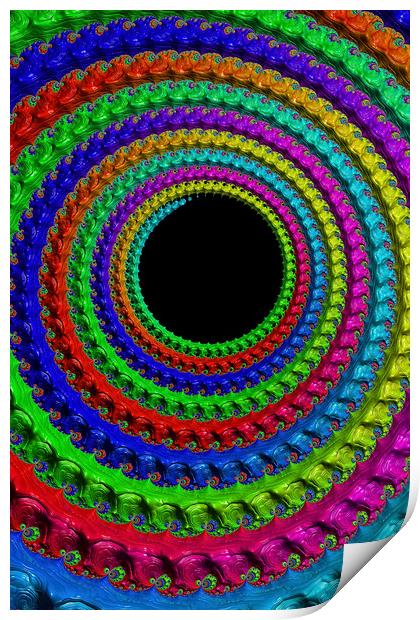 Rainbow Spiral Print by Steve Purnell